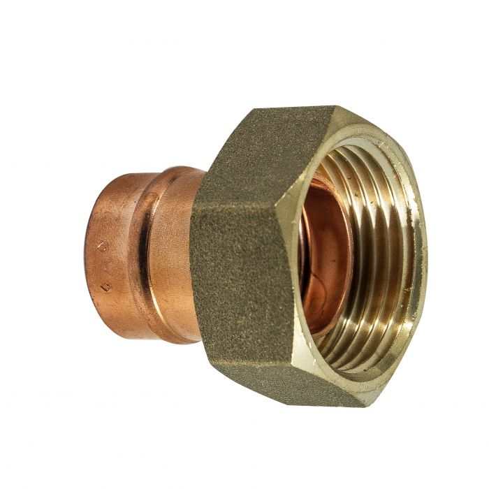Copper Solder Ring Straight Tap Connector (15mm x 1/2 Inch)
