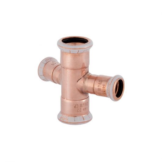 Geberit Mapress Copper Pipe Cross 30 Degree Reduced