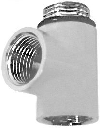 LeoNova Tee Piece for Radiator Valves Heating Element (Satin Brushed Nickel)