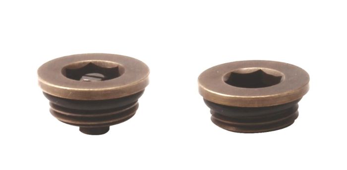 LeoNova Vent and Plug Set (26mm Cap) (1/2 Inch BSP) (Antique Brass)