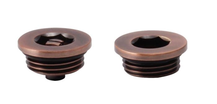 LeoNova Vent and Plug Set (26mm Cap) (1/2 Inch BSP) (Antique Copper)