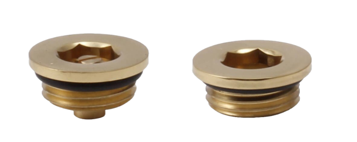 LeoNova Vent and Plug Set (26mm Cap) (1/2 Inch BSP) (Polished Brass)