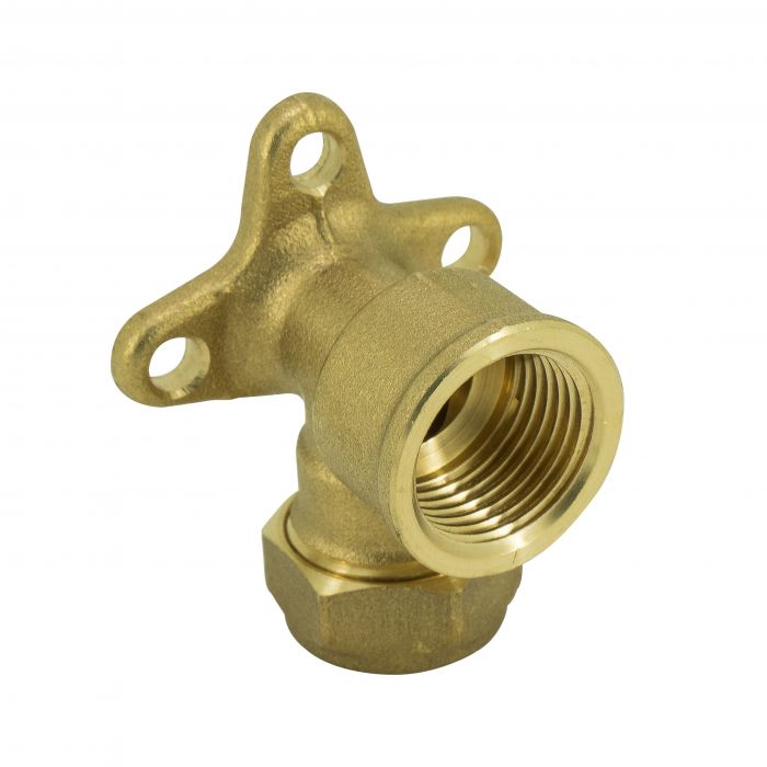 Compression Female Wall Plate Elbow (22mm x 3/4 Inch)