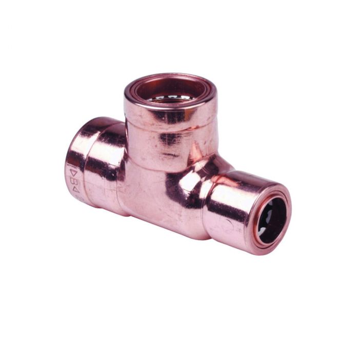 Copper Push-Fit Reduced End Tee 22mm x 15mm x 22mm