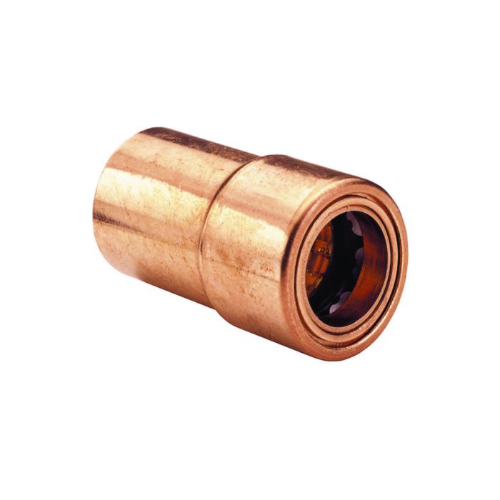 Copper Push-Fit Fitting Reducer 22mm x 15mm