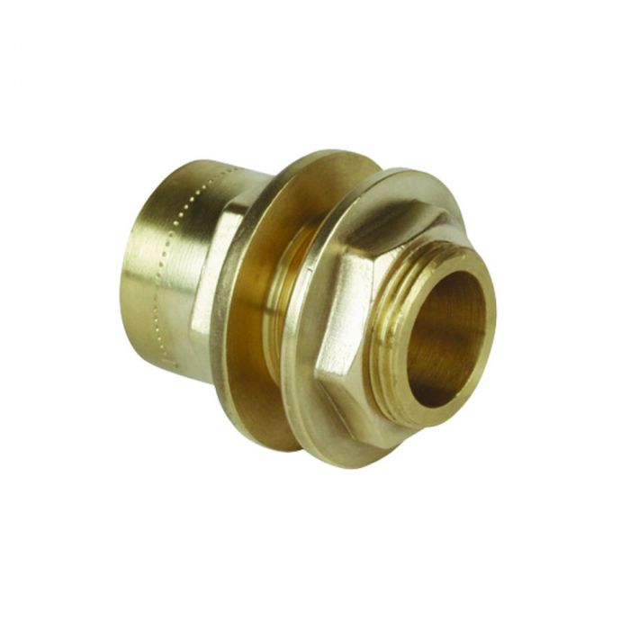 Copper Push-Fit Tank Connector 22mm x 3/4