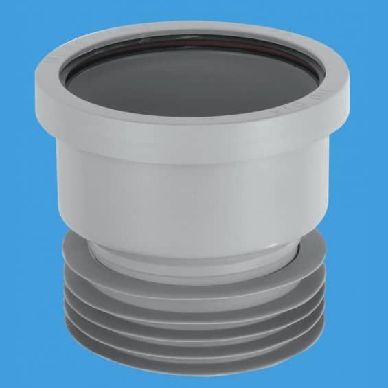 McAlpine DC1-GR Grey 110mm Drain Connector With 'O' Seal Socket To Fit 110mm Pipe 