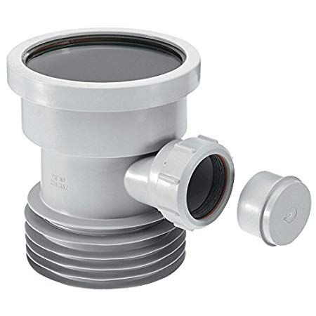 McAlpine DC1-GR-BO Grey 110mm Drain Connector With 'O' Seal Socket To Fit 110mm Pipe With 1.1/2