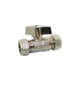 Chrome Plated Brass Lever Isolating valve (15mm)