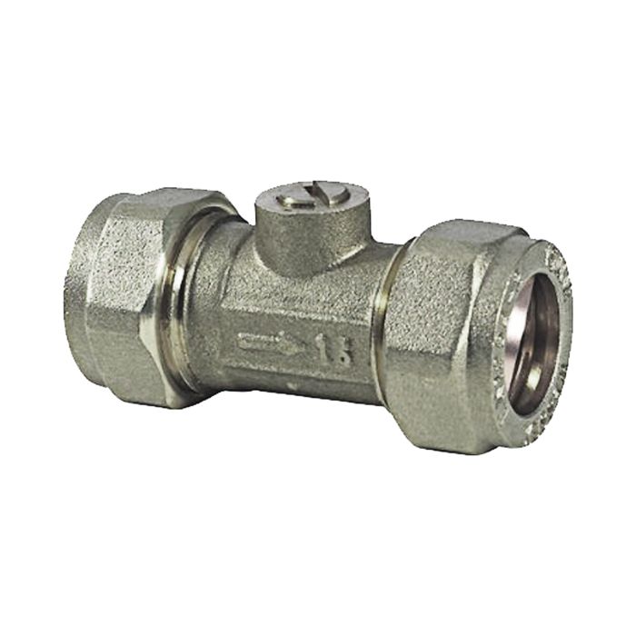 CHROME Brass Isolating Valve (15mm)