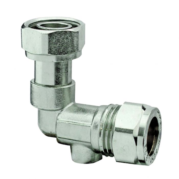 Chrome Plated Angle Service Valve (15mm x 1/2 Inch)