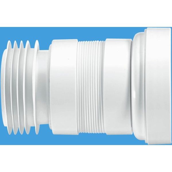 McAlpine WC-F18R Straight Flexible Pan Connector 100mm - 160mm