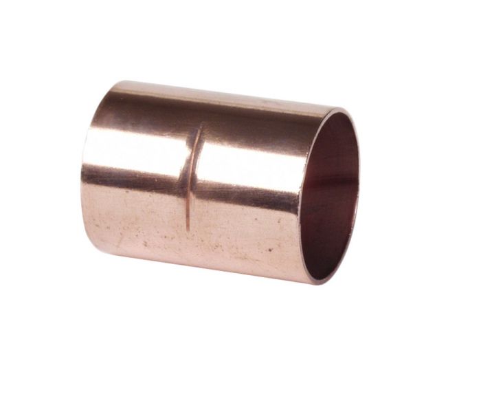 Copper End Feed Straight Coupling 22mm x 100nr Bulk Buy Trade Discount Pack