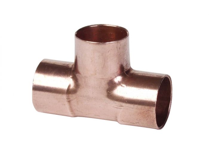 Copper End Feed Equal Tee 22mm