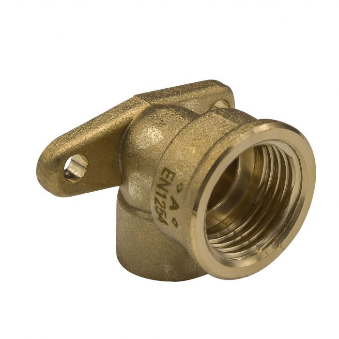 End Feed Female Wall Plate Elbow (22mm x 3/4 Inch BSP)