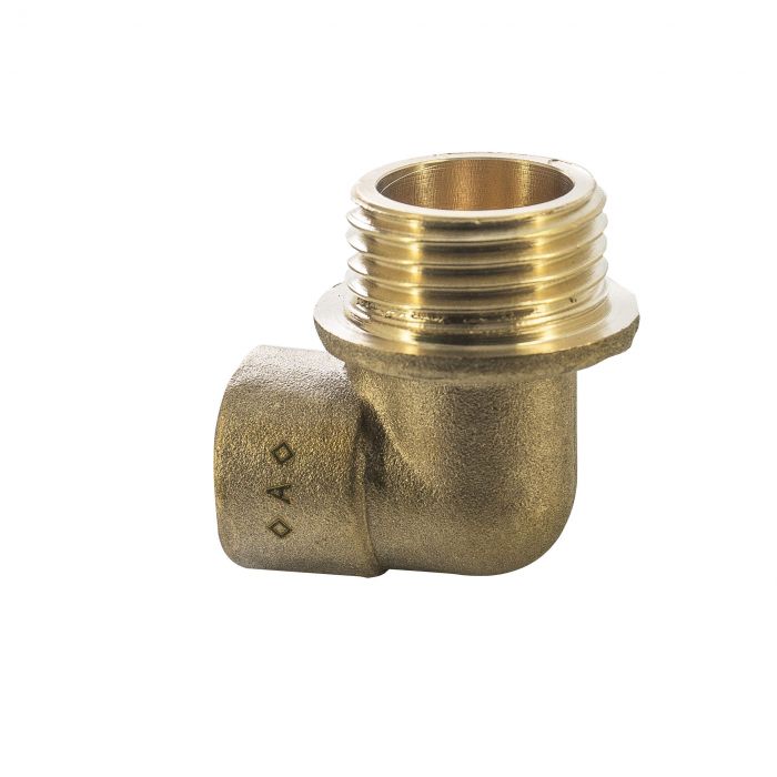 Copper End Feed Male Elbow 15mm x 1/2