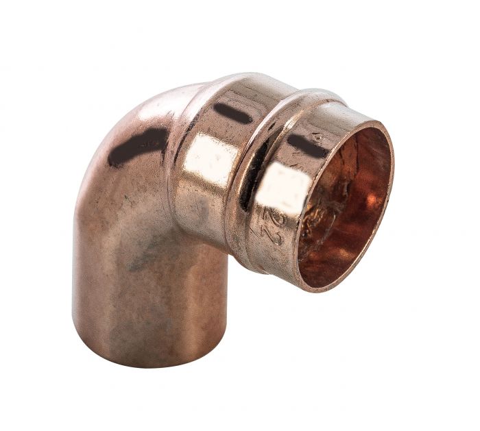 Copper Solder Ring Fitting - Street Elbow 22mm