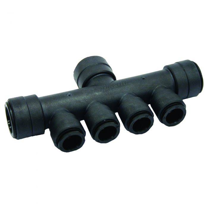 JG Speedfit Pipe 4 Port Rail Manifold Plastic Fitting (22mm x 15mm)