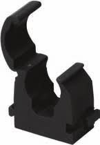 Talon BLACK Single Hinge Pipe Clip 15mm (Bag of 100)