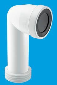 McAlpine 90 Bend Adjustable Length Extended Inlet Rigid Pan Connector 110mm