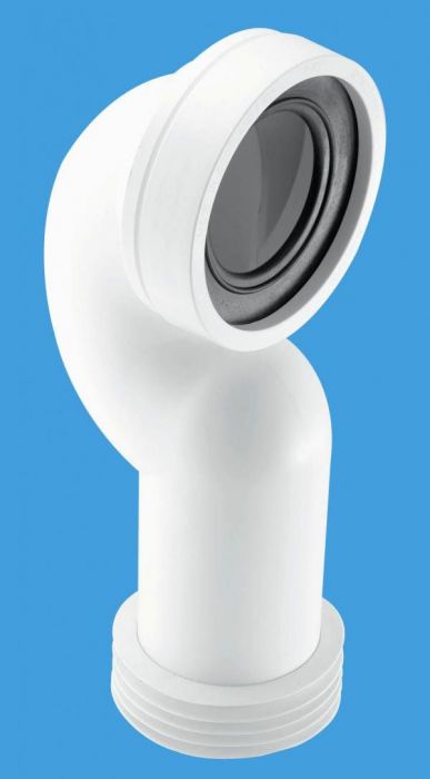 McAlpine 90 Degrees Space Saving Bend Adj Length Rigid WC Connector
