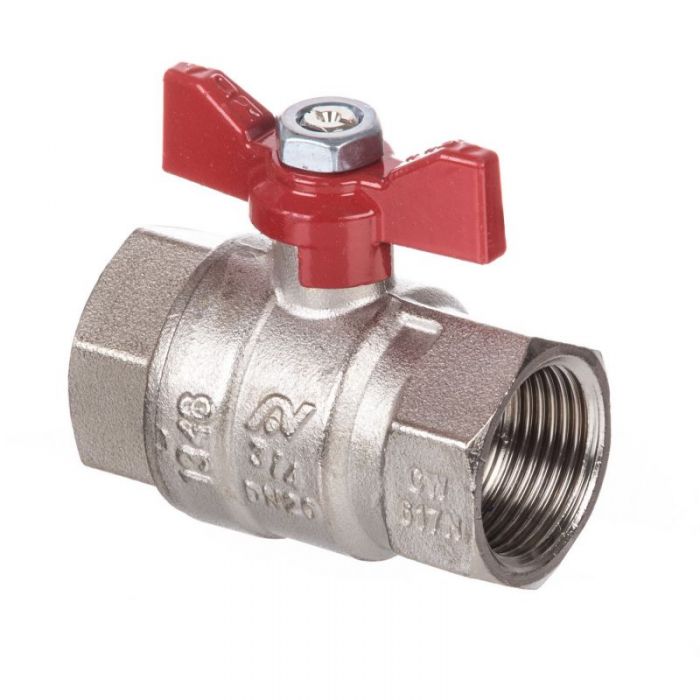 Altecnic Butterfly Ball Valve (Red Handle) (3/4 Inch F BSP)