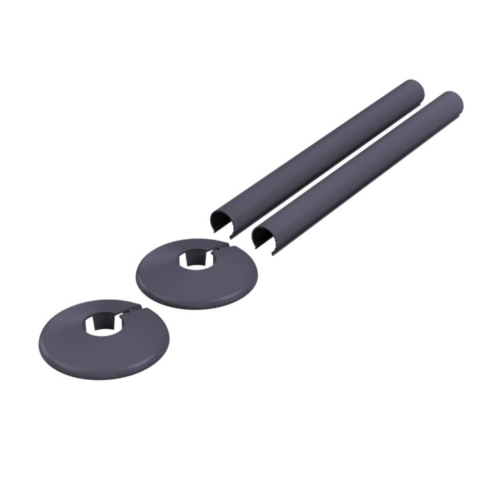 LeoNova 200mm Retro Fit Sleeve and Collar Set 18mm Diameter Plastic (Anthracite Grey)