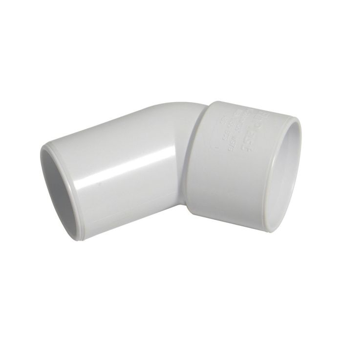 FloPlast Solvent Weld 45 Deg Conversion Bend (32mm) (White)
