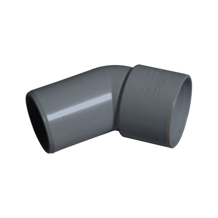 FloPlast Solvent Weld 45 Deg Conversion Bend (32mm) (Grey)