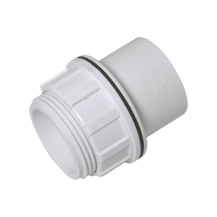 FloPlast Solvent Weld Tank Connector (40mm) (White)