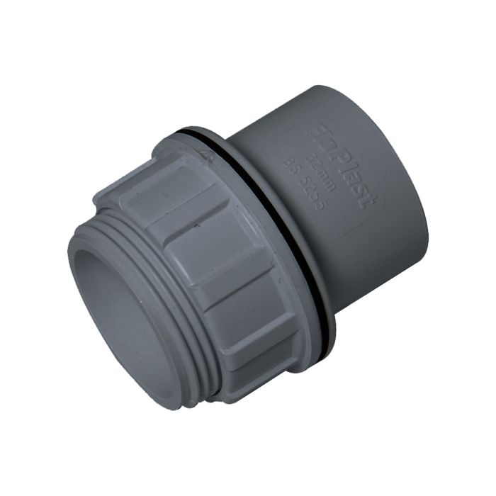 FloPlast Solvent Weld Tank Connector (40mm) (Grey)
