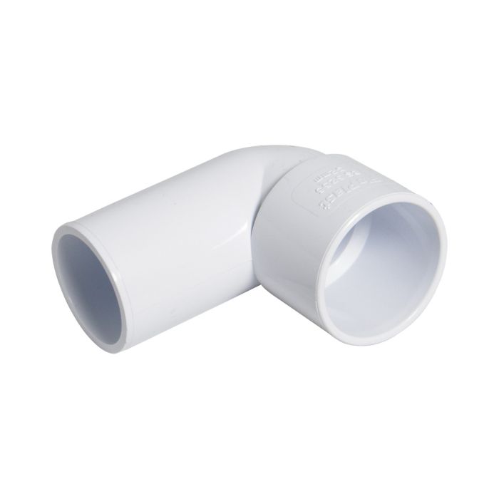 FloPlast Solvent Weld 90 Deg Conversion Bend (50mm) (White)