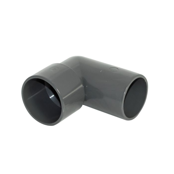 FloPlast Solvent Weld 90 Deg Conversion Bend (32mm) (Anthracite Grey)