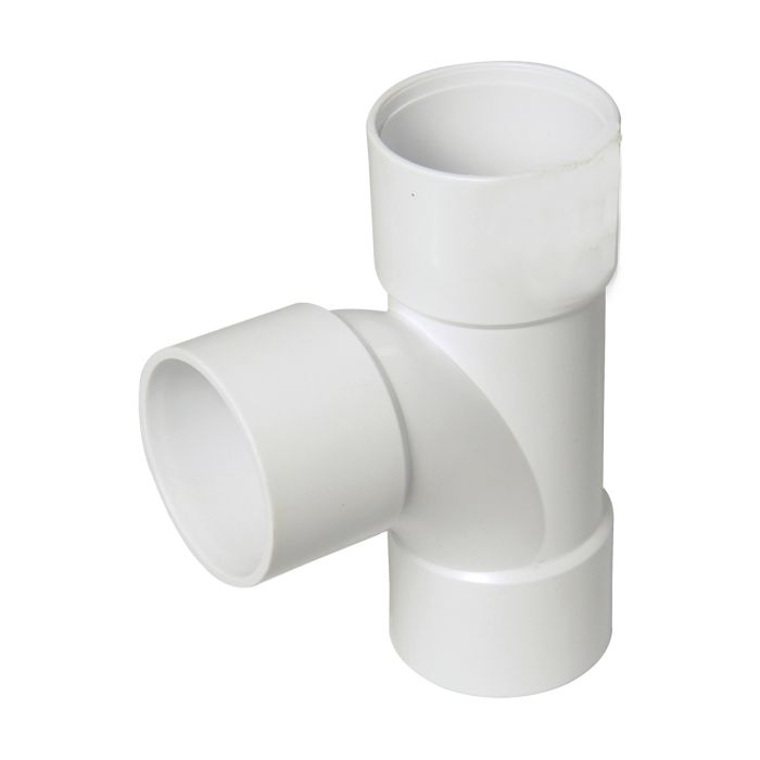 FloPlast Solvent Weld 87.5 Deg Swept Tee (50mm) (White)