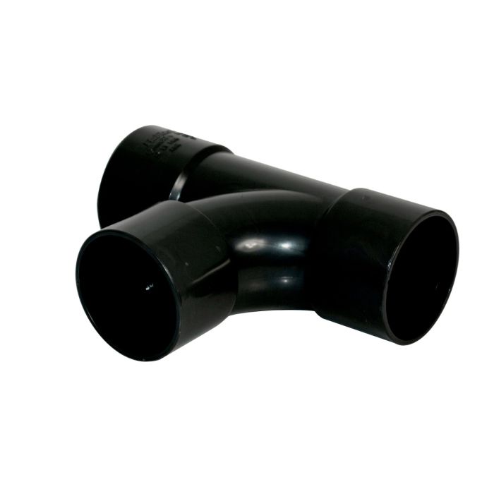 FloPlast Solvent Weld 87.5 Deg Swept Tee (40mm) (Black)