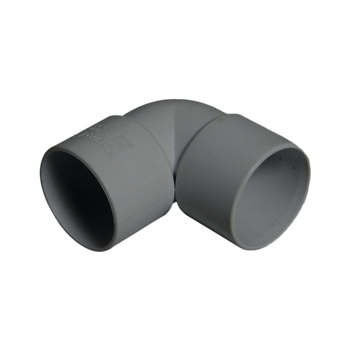 FloPlast Solvent Weld 90 Deg Knuckle Bend (40mm) (Grey)