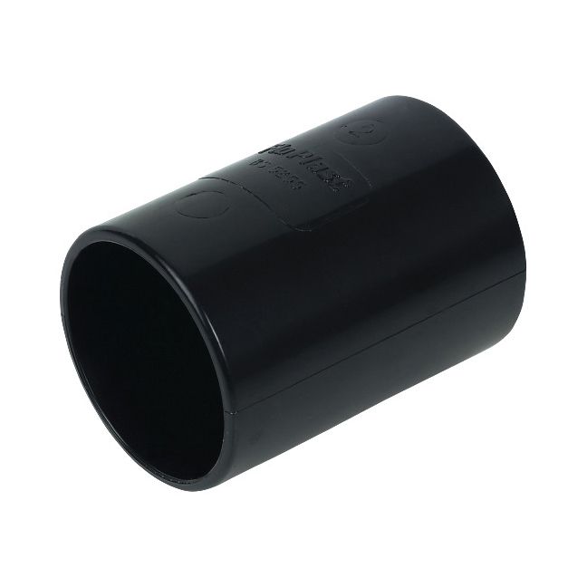 FloPlast Solvent Weld Straight Coupling (40mm) (Black)
