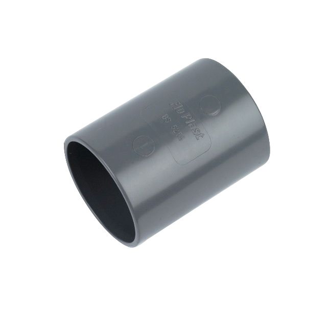 FloPlast Solvent Weld Straight Coupling (40mm) (Grey)