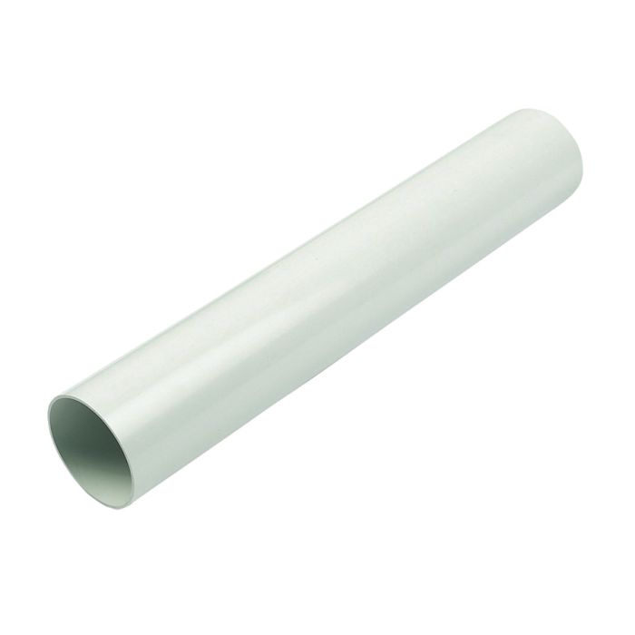 FloPlast Solvent Weld Pipe (40mm x 3m) (White) (Pack of 10)