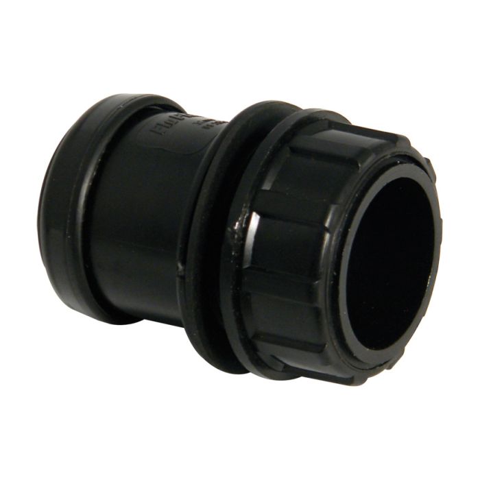 FloPlast Tank Connector for Push Fit Waste Pipe (40mm) (Black)