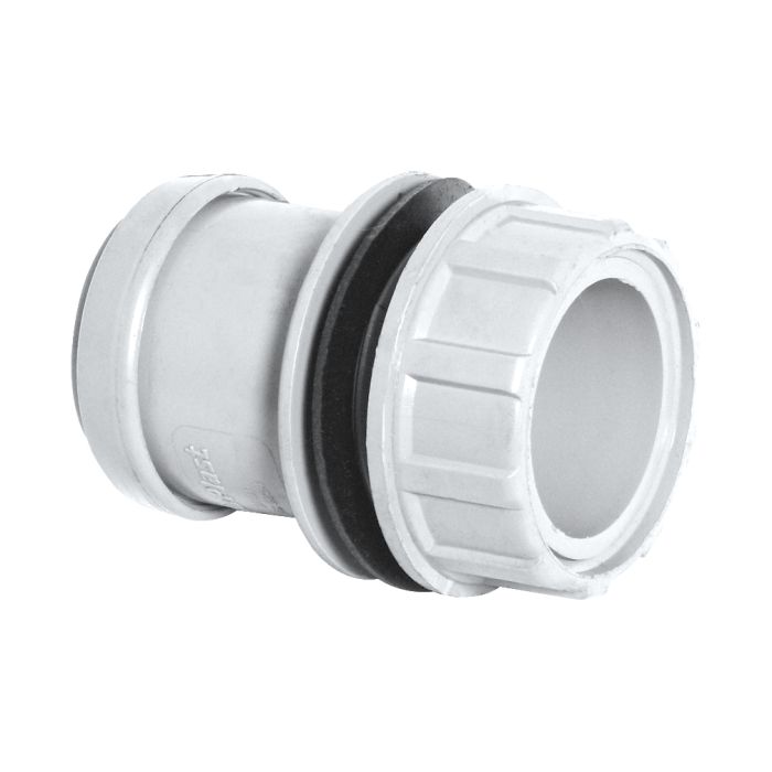 FloPlast Tank Connector for Push Fit Waste Pipe (32mm) (White)