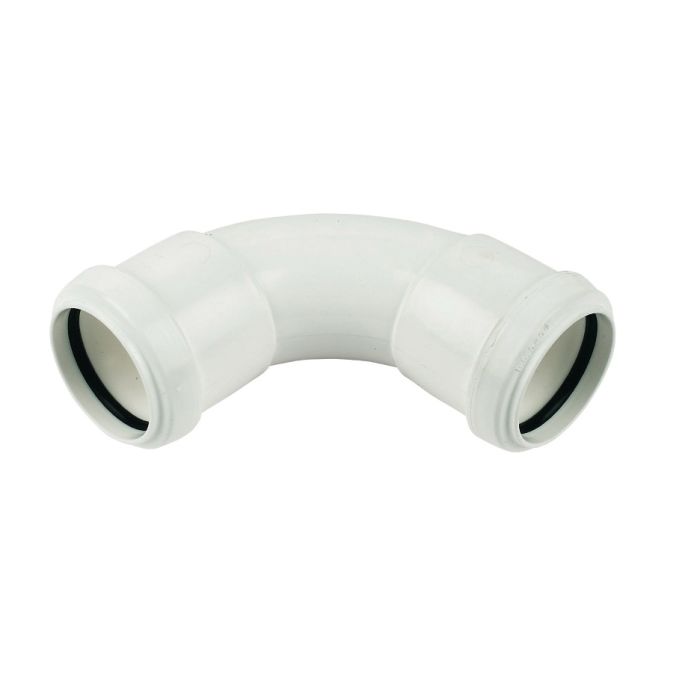 FloPlast 87.5 Degree Swept Bend for Push Fit Waste Pipe (32mm) (White)
