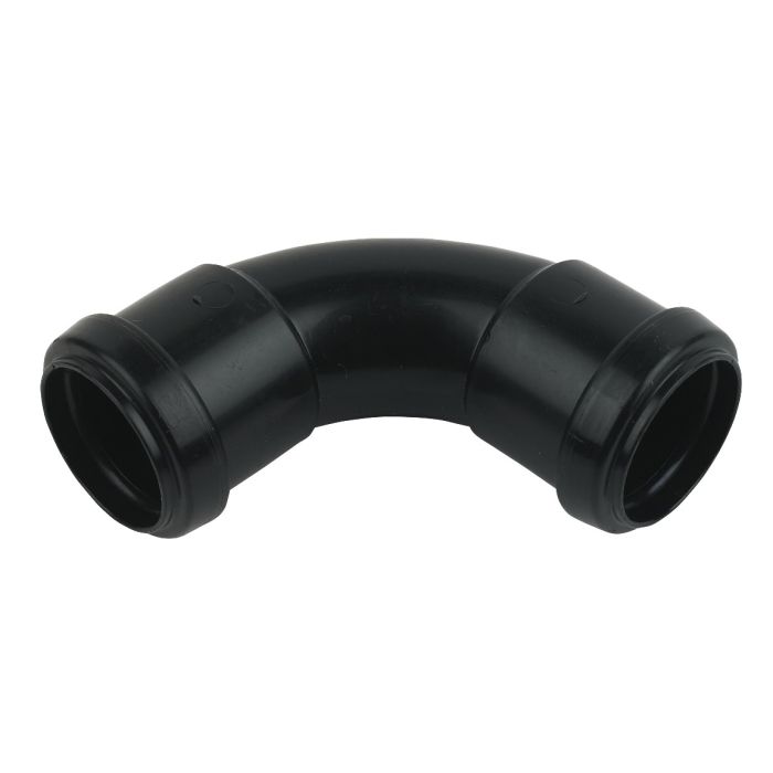FloPlast 87.5 Degree Swept Bend for Push Fit Waste Pipe (40mm) (Black)