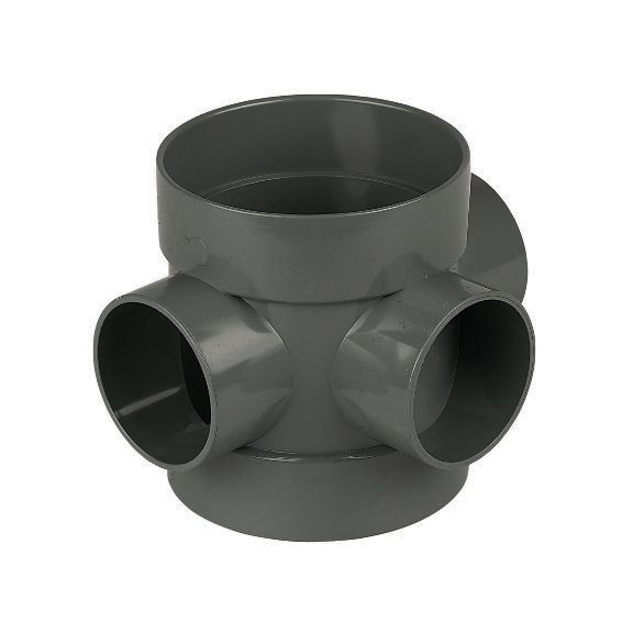 FloPlast 110mm Short Boss Pipe (Anthracite Grey)