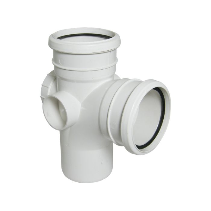 FloPlast 110mm 87.5 Degree Access Branch (White)