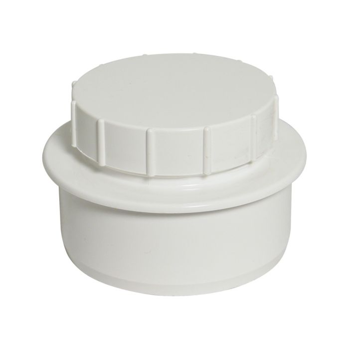FloPlast 110mm Screwed Access Cap (White)
