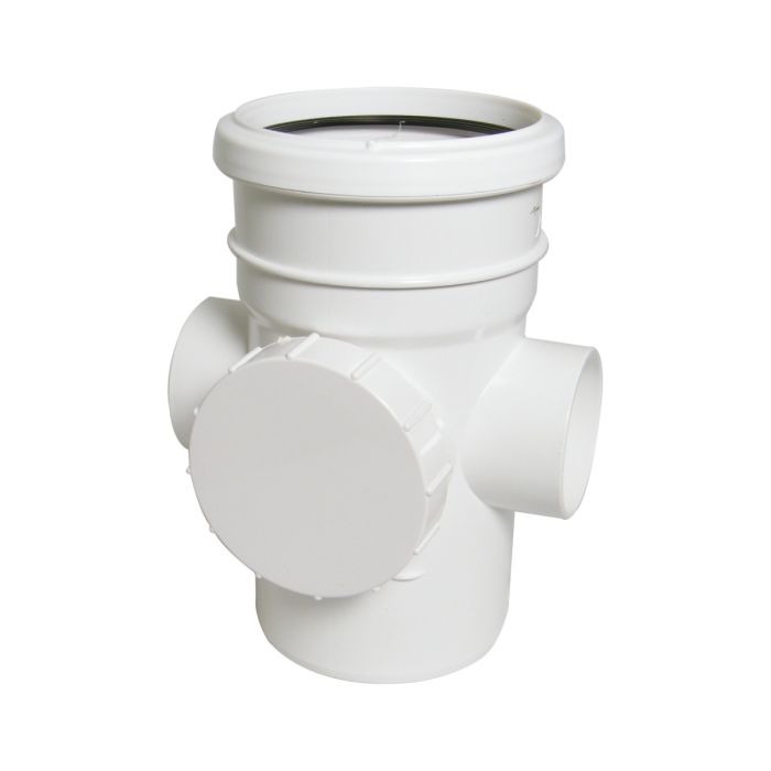 FloPlast 110mm Access Pipe - Socket to Spigot (White)
