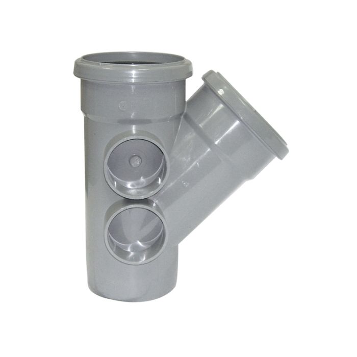 FloPlast 110mm 45 Degree Branch (Grey)