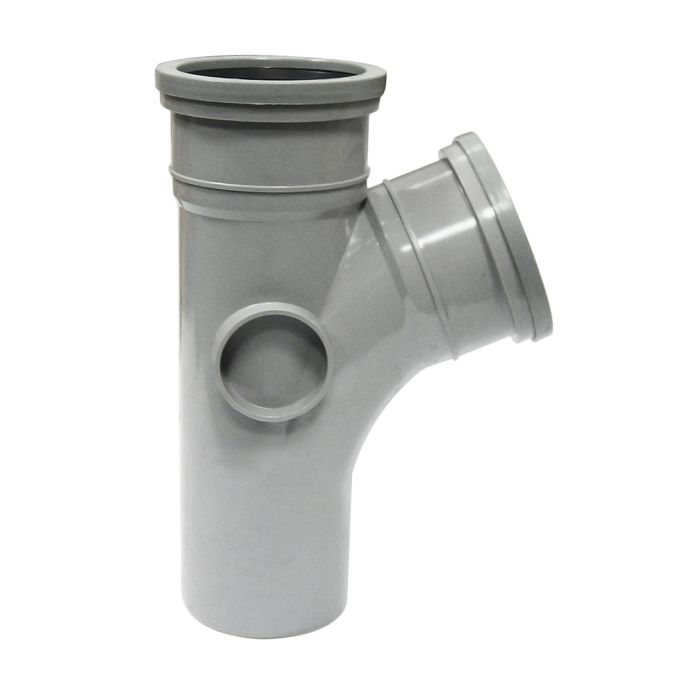 FloPlast 110mm 67.5 Degree Branch (Grey)