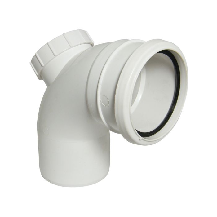 FloPlast 110mm 87.5 Degree Access Bend (White)